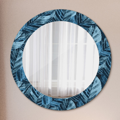 Round decorative wall mirror Jungle foliage