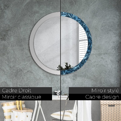 Round decorative wall mirror Jungle foliage