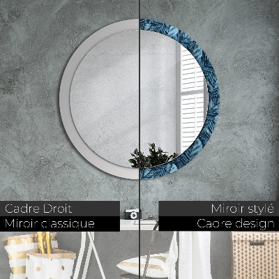 Round decorative wall mirror Jungle foliage