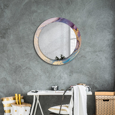 Round mirror decor Marble stone