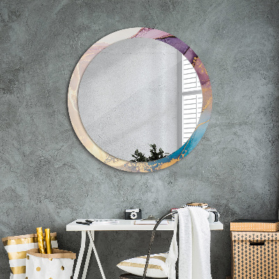 Round mirror decor Marble stone