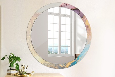 Round mirror decor Marble stone