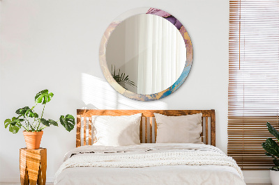 Round mirror decor Marble stone