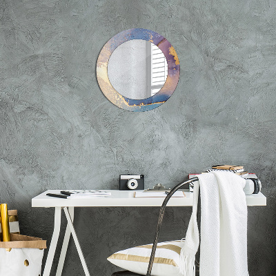 Round mirror decor Marble stone