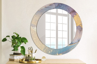 Round mirror decor Marble stone