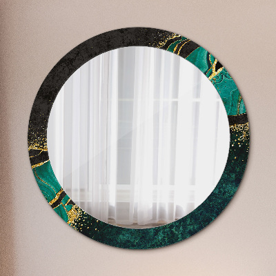 Round mirror decor Marble green