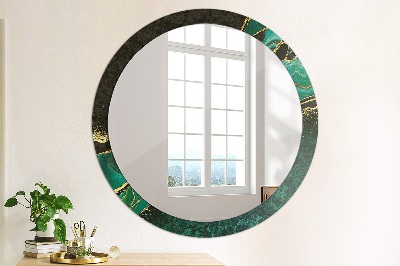 Round mirror decor Marble green