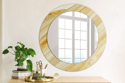 Round mirror decor Gold abstract