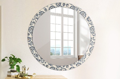 Round mirror decor Flower pattern