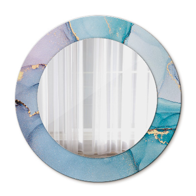 Round mirror decor Abstract fluid