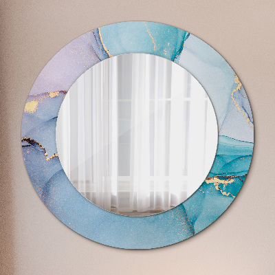 Round mirror decor Abstract fluid