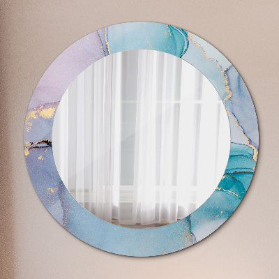 Round mirror decor Abstract fluid