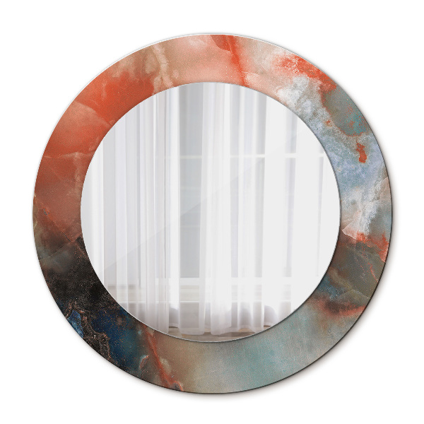 Round mirror decor Onyx marbles