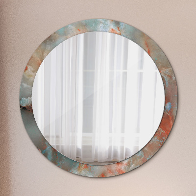 Round mirror decor Onyx marbles