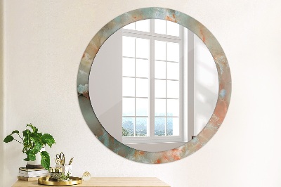 Round mirror decor Onyx marbles