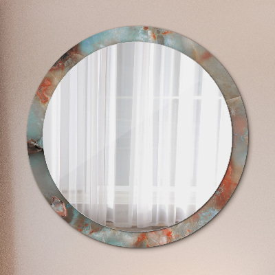 Round mirror decor Onyx marbles