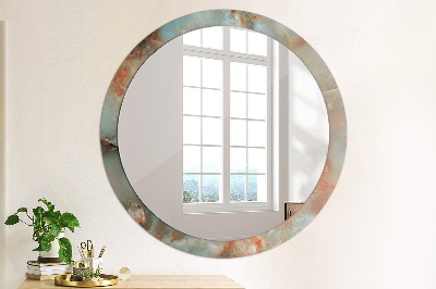 Round mirror decor Onyx marbles