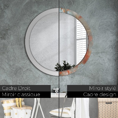 Round mirror decor Onyx marbles