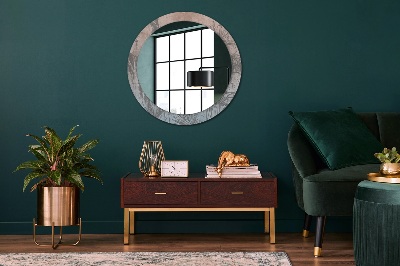 Round mirror printed frame Tropical flowers