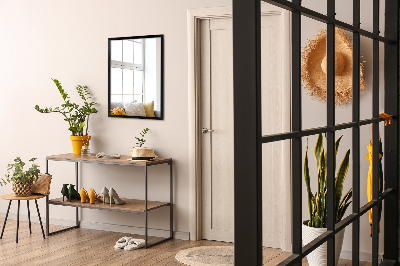 Modern rectangular mirror black frame