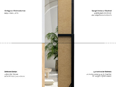 White-framed Standing Mirror 36x156 cm