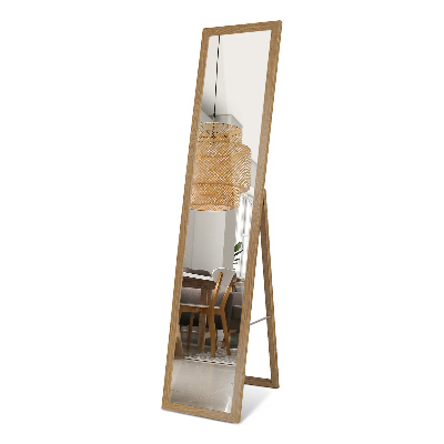 Standing Mirror with an Oak-coloured Frame 36x156 cm