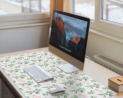 Full desk mat Bamboo and flowers