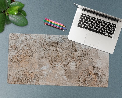 Full desk mat Mandala on a stone