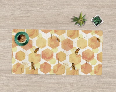 Desk mat Bees honey slices