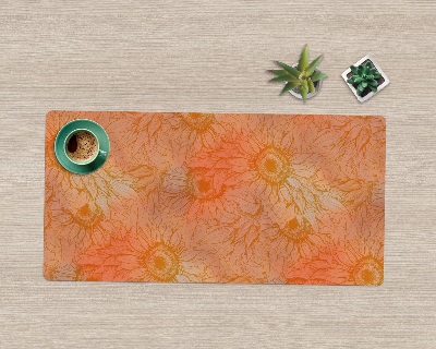 Large desk pad PVC protector Sunflower flowers