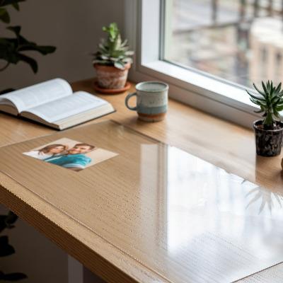 Transparent desk pad