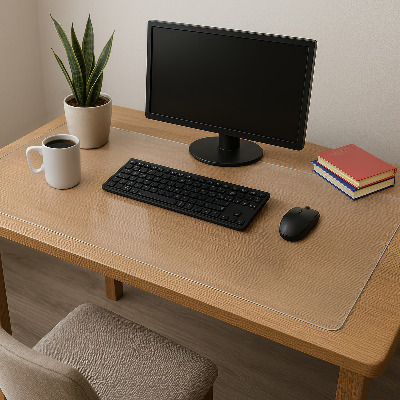 Transparent desk pad