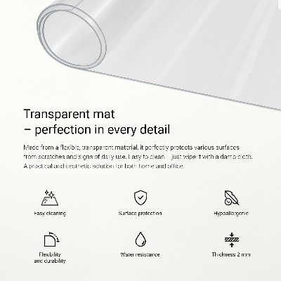 Transparent desk pad