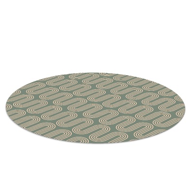 Round vinyl rug Pasta pattern