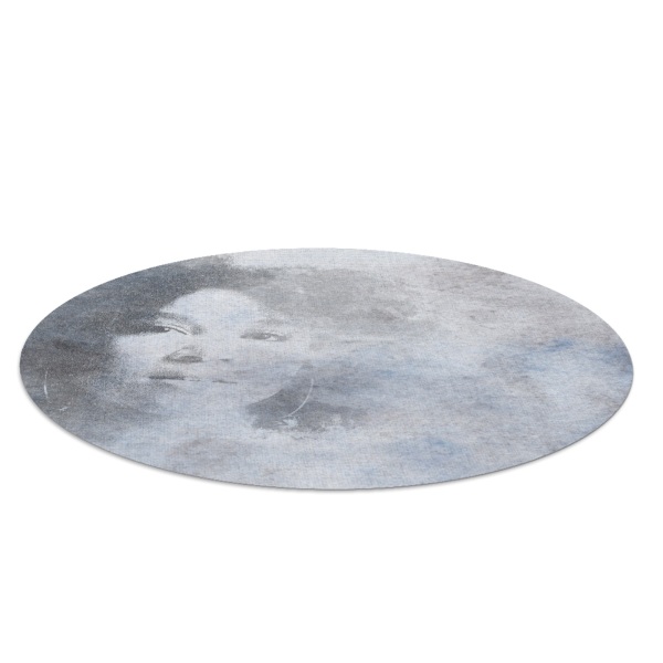 Round vinyl rug Woman's face