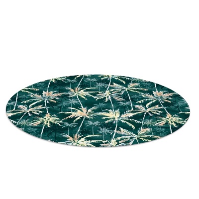 Indoor vinyl rug Tropical palm pattern