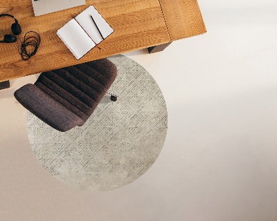 Round vinyl rug Scratched sandstone