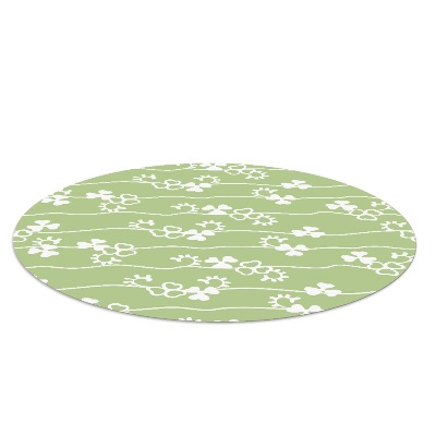 Round vinyl rug Clover pattern