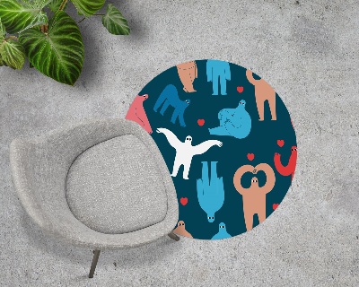 Round vinyl rug Human love