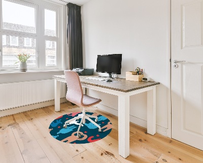 Round vinyl rug Human love