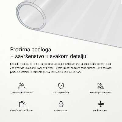 Transparent protective mat universal