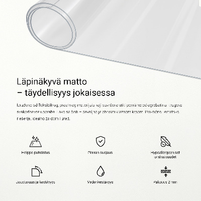 Transparent protective mat universal