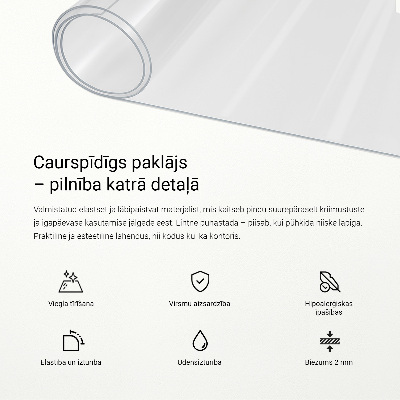 Transparent protective mat universal