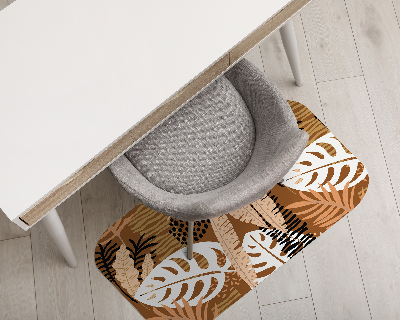 Office chair mat Monstera jungle africa