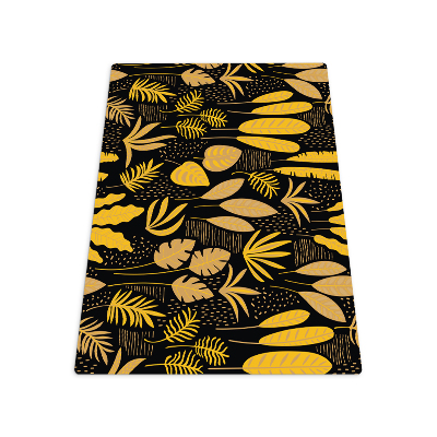 Office chair mat Yellow leaves