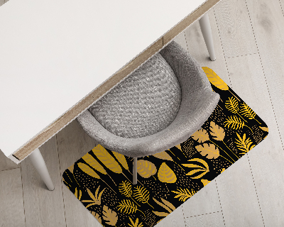 Office chair mat Yellow leaves