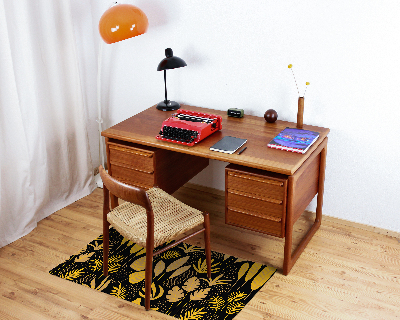 Office chair mat Yellow leaves