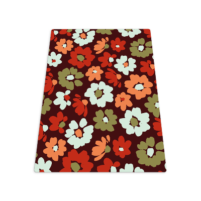 Office chair mat Field flowers