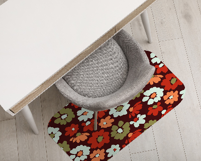 Office chair mat Field flowers