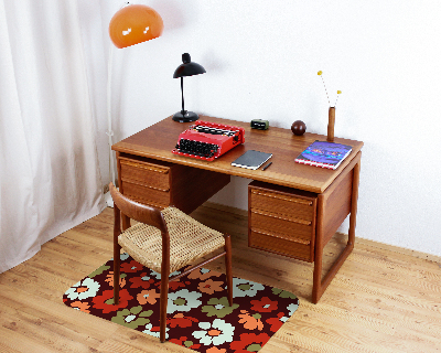 Office chair mat Field flowers